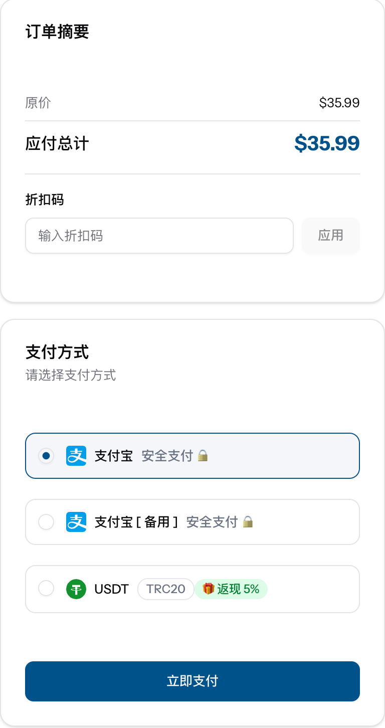 订单详情页的折扣码